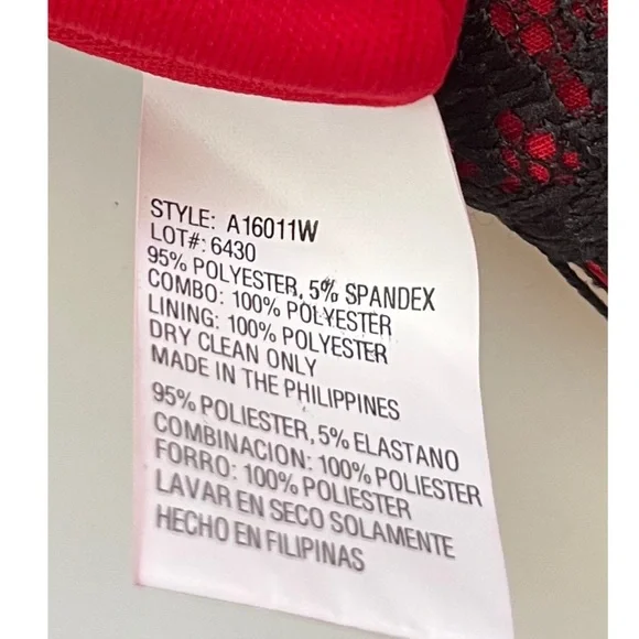 Red Barn Collection Women’s Plus Size Red and Black Lace Trim Dress   18W - Picture 4 of 7